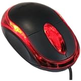 Black 3-Button 3D USB 800 Dpi Optical Scroll Mice Mouse w/ Red LEDs For Notebook Laptop Desktop