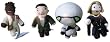 Marvin, Zaphoid, Arthur Dent, and Ford 8 inch Plush Set from Hitchhiker's Gui...