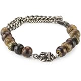 M.Cohen Bone Beads With Sterling Silver Chain 