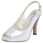 Coloriffics Women's Angelina Platform Slingback Sandal,White,9.5 W US