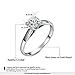 [Fashion Series] Yoursfs Stunning 18K White Gold Plated Solitaire Cubic Zirconia CZ Wedding Engagement Ring