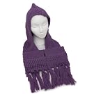Childrens/Kids Girls Fancy Knit Hooded Winter Scarf