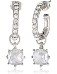 Betsey Johnson "Iconic Stone" Gem Hoop Earrings