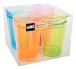 Zak Designs Assorted Brights 15-Ounce Double Wall Tumbler, 4 Pack