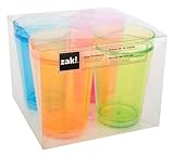 Zak Designs Assorted Brights16-Ounce Double Wall Tumbler, 4 Pack