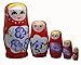 Red Set of 5 Cutie Nesting Dolls Matryoshka Madness Russian Doll