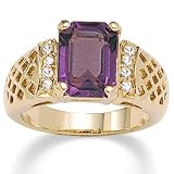 Purple/White Crystal Ring