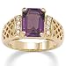 Purple/White Crystal Ring
