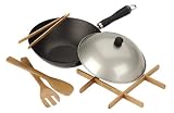 Typhoon Signature Non Stick Wok Set in Gloss Black 10.5