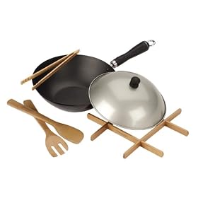 Typhoon Signature Non Stick Wok Set in Gloss Black 10.5"