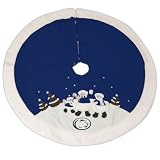 Penn State Nittany Lions Navy Blue Decorative Snowman Tree Skirt