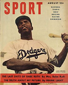 Sport Magazine - Jackie Robinson, Brooklyn Dodgers Cover - August 1949