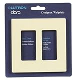Lutron Two-Gang Wall Plates Claro-style Ivory