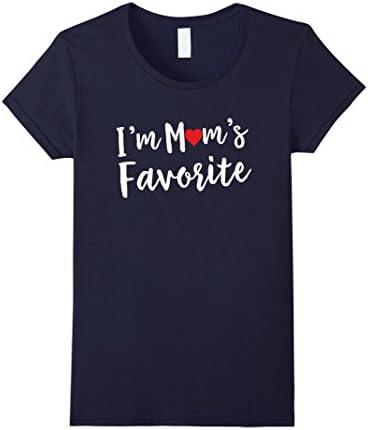 Women's I'm Mom's Favorite - Funny Christmas T-Shirt Gift - Unisex Small Navy