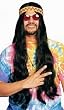 Franco American Novelty Long Black Hippie Costume Wig