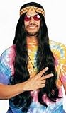 Franco American Novelty Long Black Hippie Costume Wig