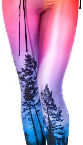 PSEZY Women Aurora Skye Neon Purple Leggings S