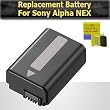 Replacement Battery For Sony Alpha NEX-3 Nex-5 SLR NP-FW50 Batteries 1500 mAH + Lens Cleaning Kit