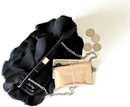 Business Card Holder / Identification Card Holder / Coin Wallet. Metallic Rose Gold, Fixed Elastic Closure. Travel Wallet, Gold Desk Accessory, Gift Card Holder.