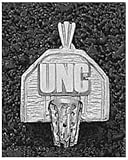 Logo Art North Carolina Tar Heels Sterling Silver Backboard Pendant
