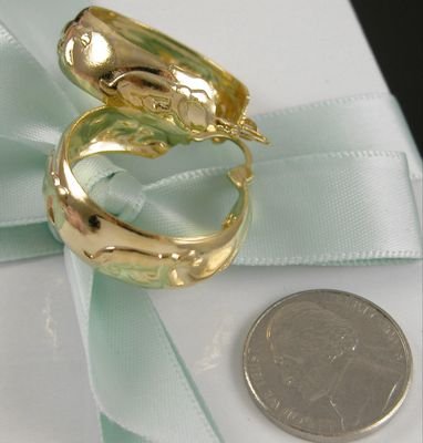 Click here to buy 18K Gold Filled Hoop Earrings ~Panthers~ Animals New Hoops.