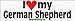 I Love My German Shepherd - Refrigerator Magnets 7x2 in