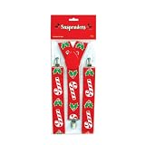 Beistle 20718B Red Candy Cane And Holly Suspenders