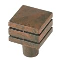 Ultra Hardware Square Cabinet Knob - Rust Finish