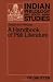 Book A Handbook of Pali Literature (Indian Philology and South Asian Studies, 2)