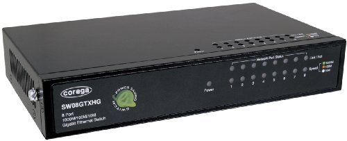 安いコレガ(アライドテレシス) 8ポート Giga 電源内蔵 スイッチングハブ節電機能搭載  高温環境温度50℃対応 CG-SW08GTXHG