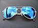  : Sonnenbrille- Pilotenbrille Blau  mit LEDER ETUI !