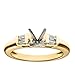 18k Yellow Gold Baguette Diamond Engagement Ring Setting (1/10 ct tw, J, I1)