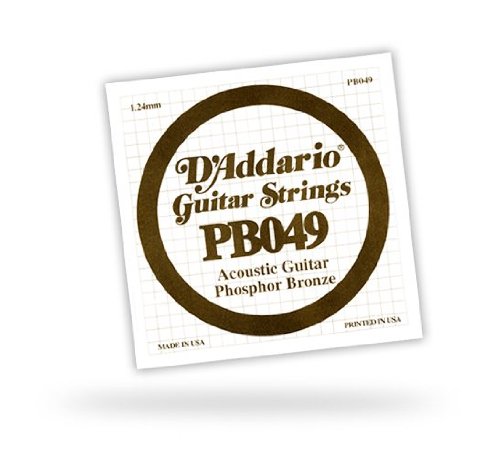 D\'Addario PB049 Phosphor Bronze Einzelsaite f&uuml;r Gitarren 0,12 cm (0,049 Zoll) Preisvergleich