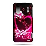 WIRELESS CENTRAL Brand Hard Snap-on Shield With PINK LOVE FLOWER HEART Desi ....