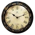 Antiqued Black Metal Wall Clock