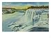 Niagara Falls, New York - Goat Island View of American Falls in Winter Giclee Poster Print