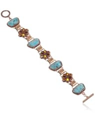Barse "Legacy" Turquoise Multi-Stone Copper Link Bracelet, 7.5"