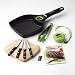 Perfect Steak Advanced Grill Pan System with built in temperature gauge & digital pod timer plus Wooden knife block and 4 steak knives, cook all meats and vegetables to perfection