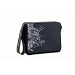 Lassig Messenger Diaper Bag, Vertical Black