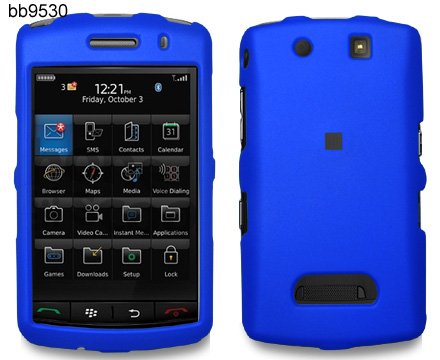 BB STORM I 9500/9530 BLUE RUBBERIZED HARD PROTECTOR CASE