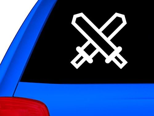Two Sords , Bumper Car Laptop Decal Sticker DecalLand90942-6inch