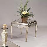 Collette Rectangular End Table in Antique Gold