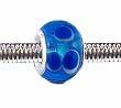 Pandora Style Charm Bead (Z84) Murano Lampwork Glass (14mm x 10mm) (fits Troll too)