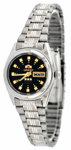 Orient #BNQ1X003B Women's Tri Star Black Dial Automatic Watch