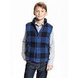 オールドネイビー OLD NAVY/ スナップフロントフランネルベスト ブループラッド アウターパーカー XXL【並行輸入】