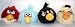 Angry Birds 5"-7" Plush Set of 4