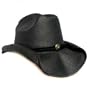 Black Bended Brim Drifter Straw Rocker Cowboy Hat
