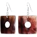 Square Black Tab Shell Earrings
