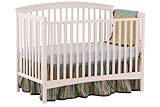 Stork Craft Bradford Fixed Side Convertible Crib, White Stork Craft Bradford Fixed Side Convertible Crib, White