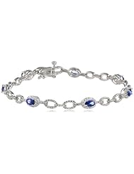 Sterling Silver Gemstone Bracelet, 7"